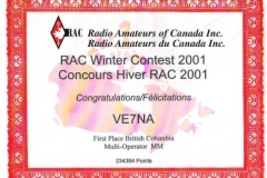 RAC-Canada-Winter-Contest-2001