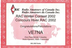 RAC-Canada-Winter-Contest-2002